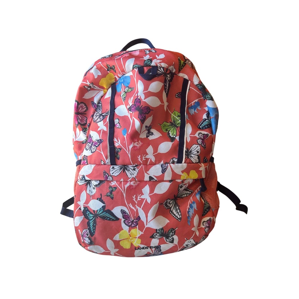 Lands' End Butterfly‎ Backpack Kids School Travel Book Bag